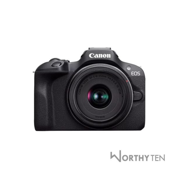 Canon EOS R100 24.1 MP Mirrorless Camera (Black) with RF-S18-45mm f4.5-6.3 is STM Optical Zoom Lens  4k Video